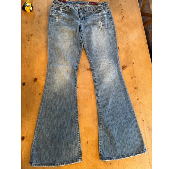 Vintage Blue 2 by Antik Denim Jeans 30 Made in USA Flare - Picture 1 of 11